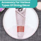 Sparkling Diamante Napkin Rings (Pack of 10) - Red