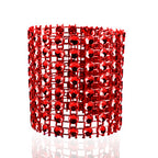 Sparkling Diamante Napkin Rings (Pack of 10) - Red