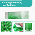 Sparkling Diamante Napkin Rings (Pack of 10) - Green