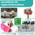 Sparkling Diamante Napkin Rings (Pack of 10) - Green