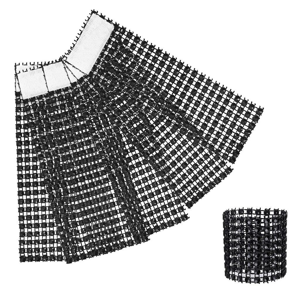 Sparkling Diamante Napkin Rings (Pack of 10) - Black