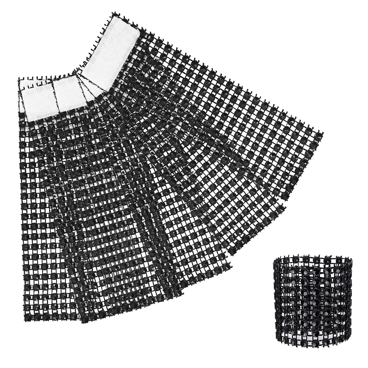 Sparkling Diamante Napkin Rings (Pack of 10) - Black
