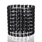 Sparkling Diamante Napkin Rings (Pack of 10) - Black