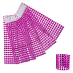 Sparkling Diamante Stretchable Napkin Rings (Pack of 10) - Hot Pink