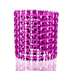 Sparkling Diamante Stretchable Napkin Rings (Pack of 10) - Hot Pink