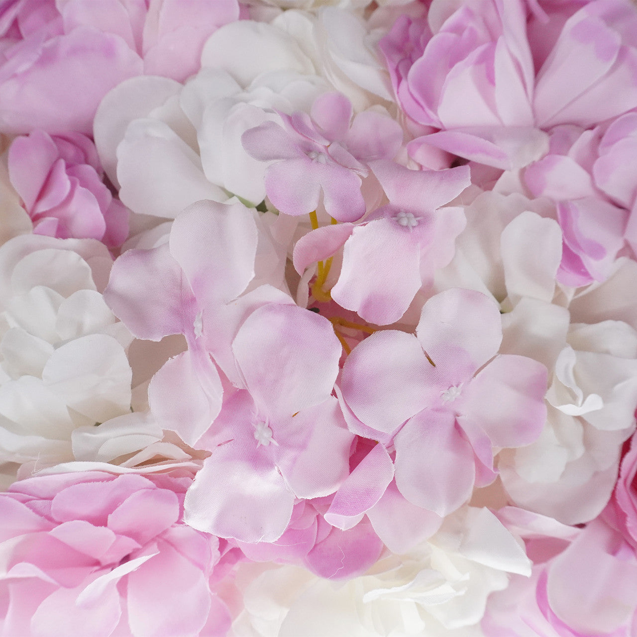Hydrangea Artificial Flower Wall Panel 60cm x 40cm - Hot Pink & Ivory