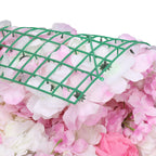Hydrangea Artificial Flower Wall Panel 60cm x 40cm - Hot Pink & Ivory