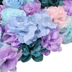 Hydrangea Artificial Flower Wall Panel 60cm x 40cm - Blue & Purple