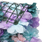 Hydrangea Artificial Flower Wall Panel 60cm x 40cm - Blue & Purple
