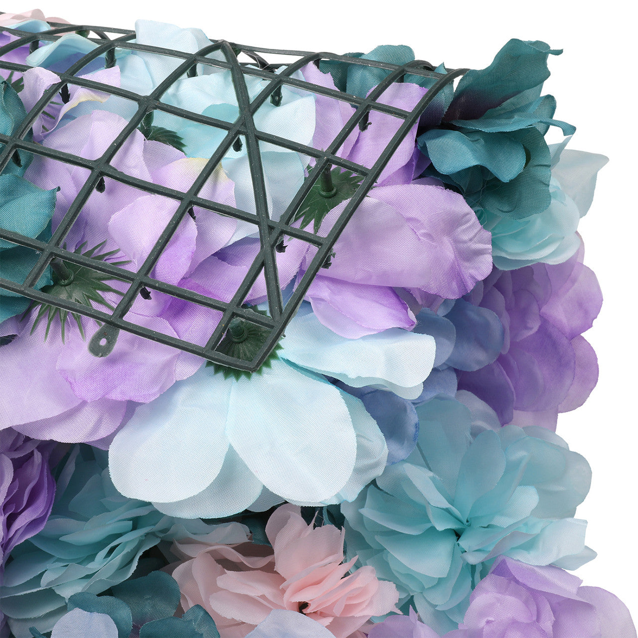 Hydrangea Artificial Flower Wall Panel 60cm x 40cm - Blue & Purple
