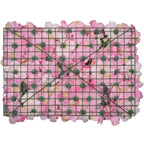 Hydrangea Artificial Flower Wall Panel 60cm x 40cm - Blush Pink & Rose Pink with Leaves x 12