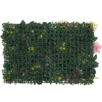 Hydrangea Artificial Flower Wall Panel 60cm x 40cm - Novia Roses, White Jasmine with Green Leaves x 12