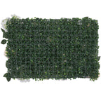Hydrangea Artificial Flower Wall Panel 60cm x 40cm - Champagne Roses, White Jasmine with Green Leaves x 12