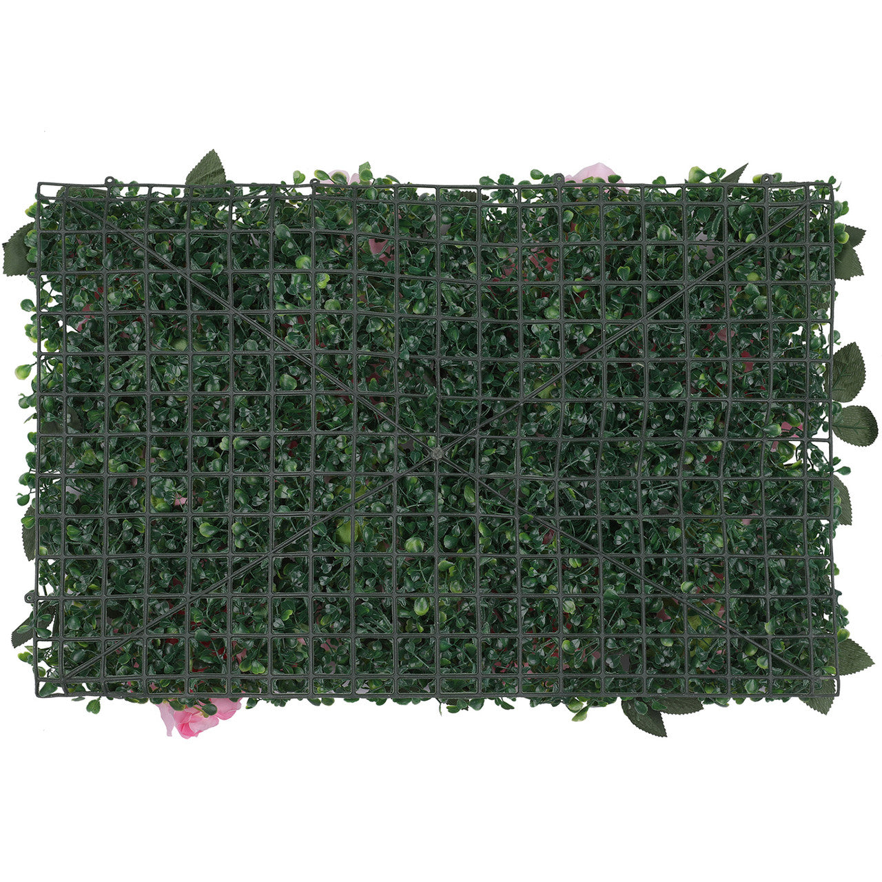 Hydrangea Artificial Flower Wall Panel 60cm x 40cm - Blush Pink Roses, Jasmine with Green Leaves
