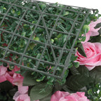 Hydrangea Artificial Flower Wall Panel 60cm x 40cm - Blush Pink Roses, Jasmine with Green Leaves x 12