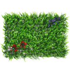 Artificial Flower Panel - Green Grass with Leaf & Flower Design