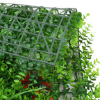 Artificial Flower Panel - Green Grass with Leaf & Flower Design x 6