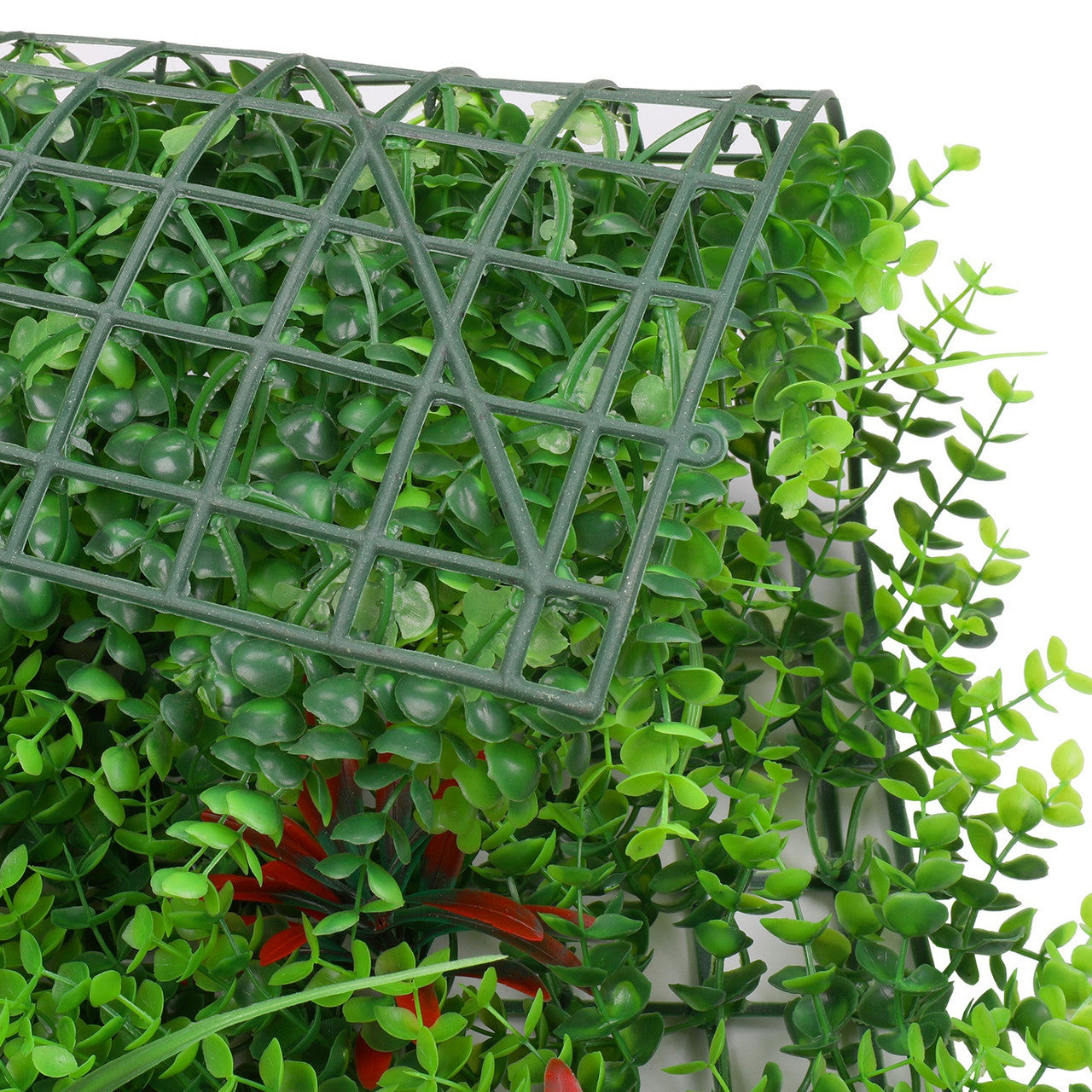 Artificial Flower Panel - Green Grass with Leaf & Flower Design x 6