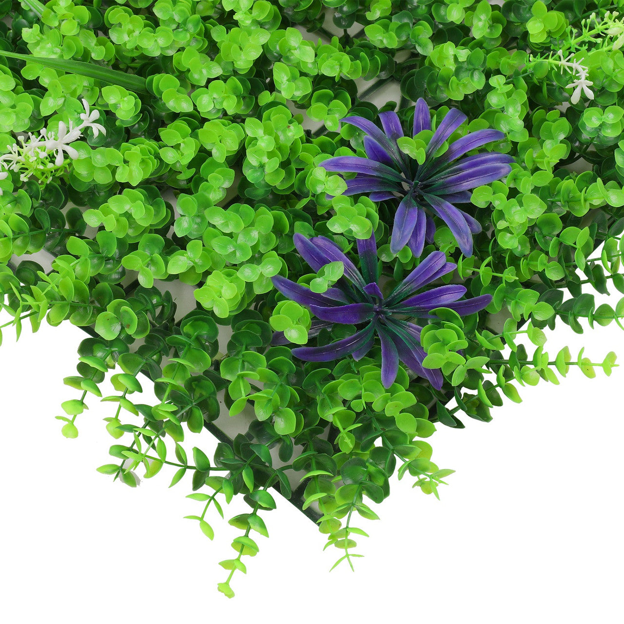 Artificial Flower Panel - Green Grass with Leaf & Flower Design