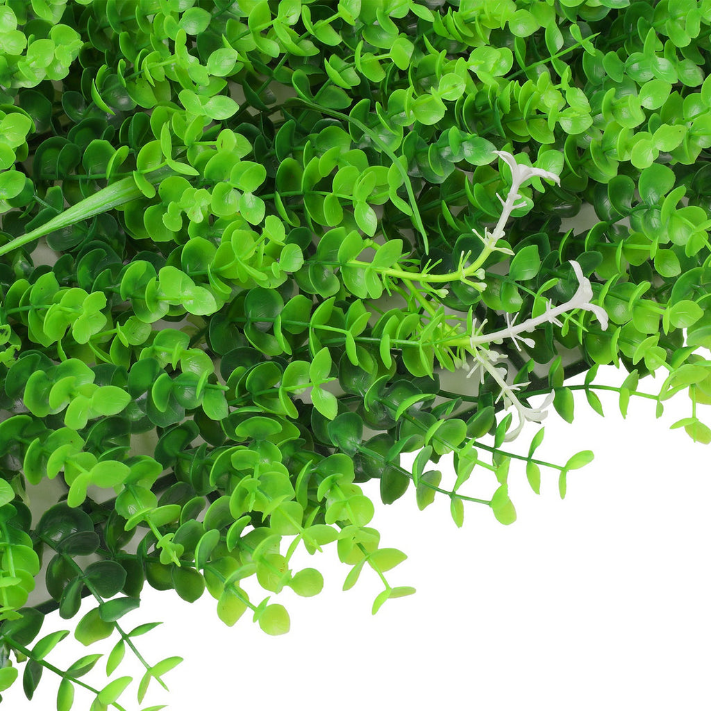 Artificial Flower Panel - Green Grass with Leaf & Flower Design x 6
