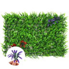 Artificial Flower Panel - Green Grass with Leaf & Flower Design x 6