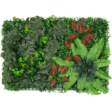 Artificial Flower Panel - Green Grass Berries Flowers x 12