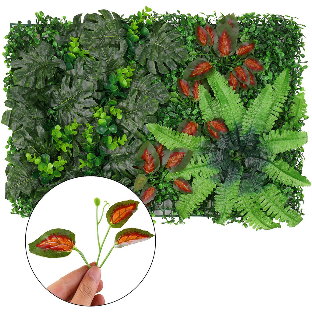 Artificial Flower Panel - Green Grass Berries Flowers
