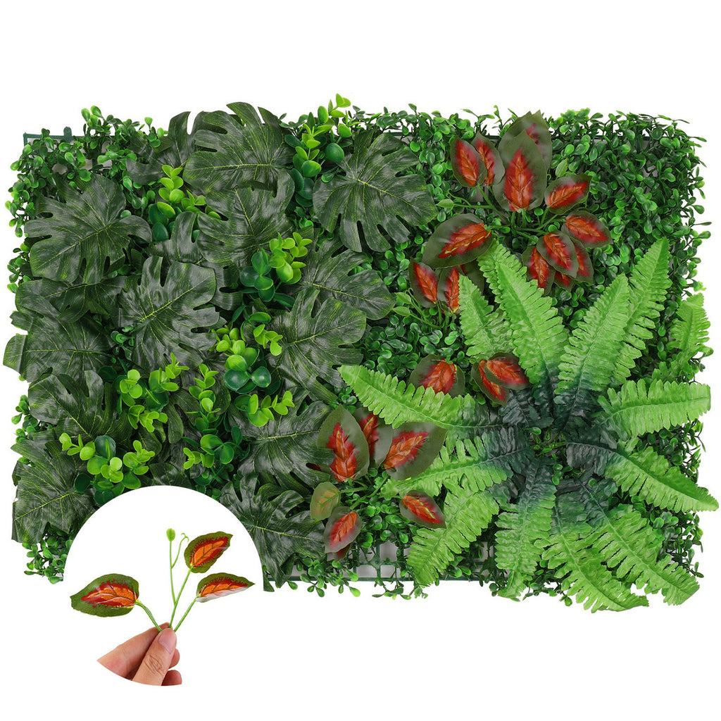 Artificial Flower Panel - Green Grass Berries Flowers
