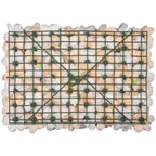 Hydrangea Artificial Flower Wall Panel 60cm x 40cm - Pastella & Poma Roses with Green Leaves