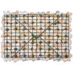 Hydrangea Artificial Flower Wall Panel 60cm x 40cm - Pastella & Poma Roses with Green Leaves x 12