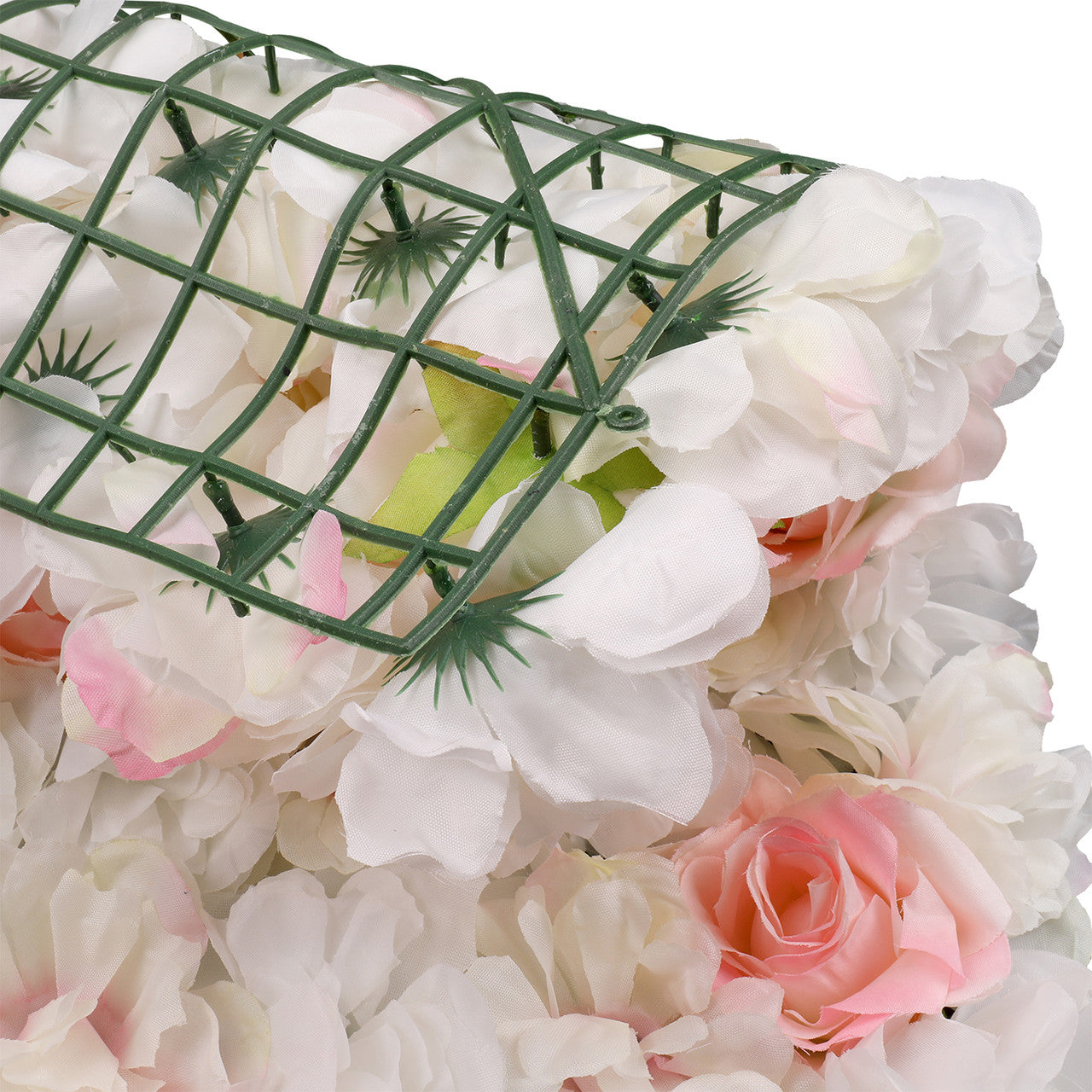 Hydrangea Artificial Flower Wall Panel 60cm x 40cm - Sophie Blush Roses