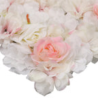 Hydrangea Artificial Flower Wall Panel 60cm x 40cm - Sophie Blush Roses