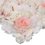 Hydrangea Artificial Flower Wall Panel 60cm x 40cm - Sophie Blush Roses x 12
