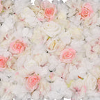 Hydrangea Artificial Flower Wall Panel 60cm x 40cm - Sophie Blush Roses