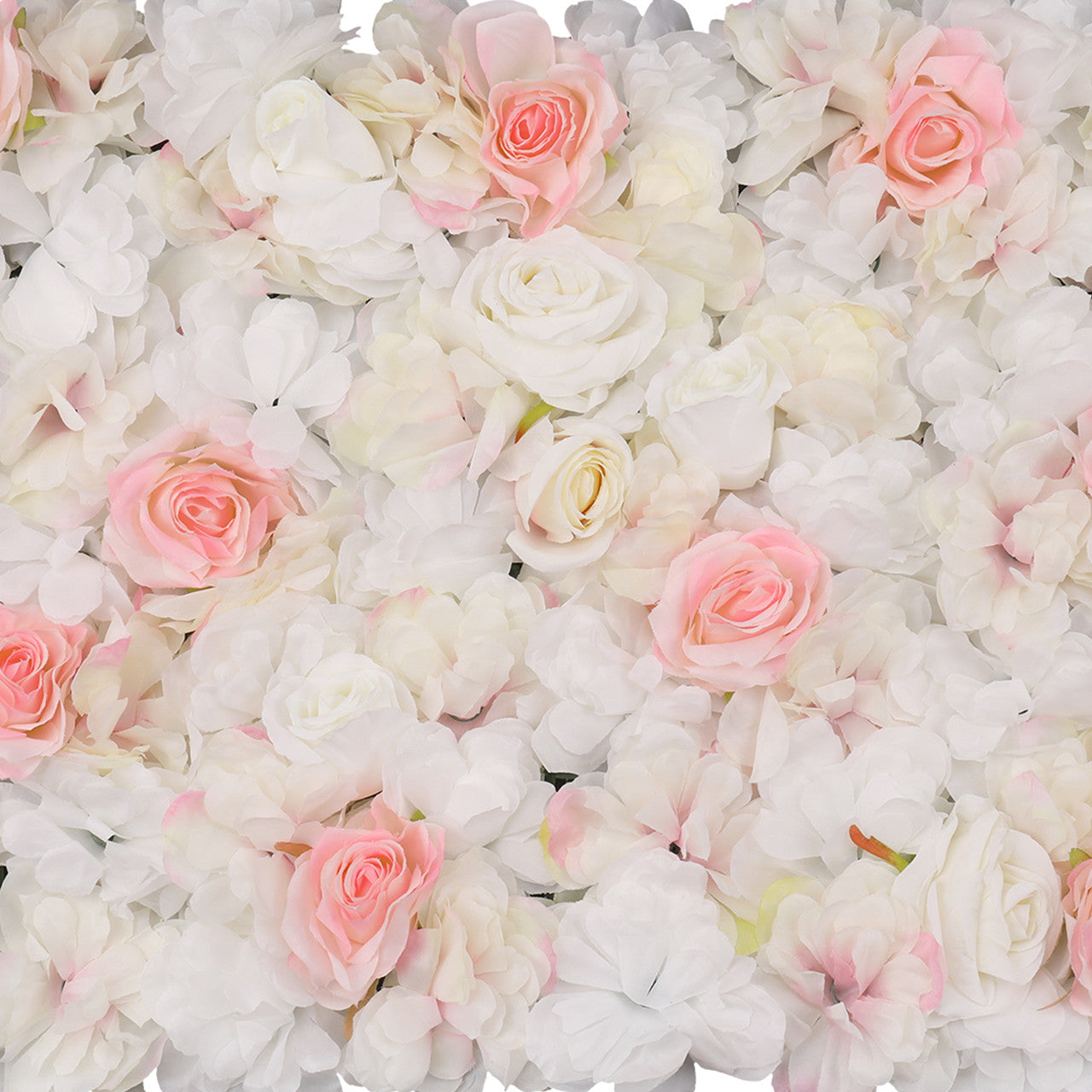 Hydrangea Artificial Flower Wall Panel 60cm x 40cm - Sophie Blush Roses