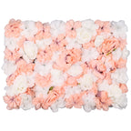 Artificial Flower Panel - White & Peach Rose