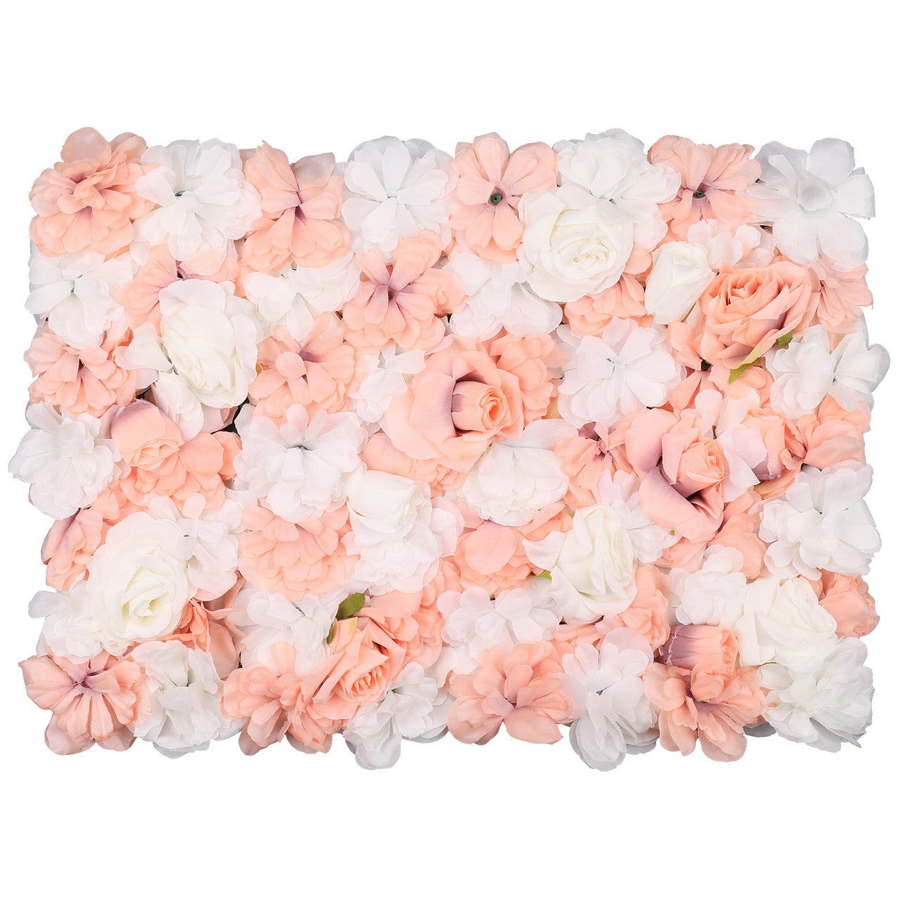 Artificial Flower Panel - White & Peach Rose