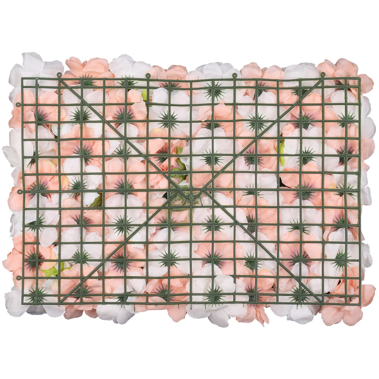 Artificial Flower Panel - White & Peach Rose