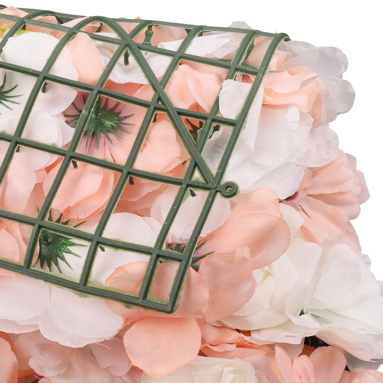 Artificial Flower Panel - White & Peach Rose
