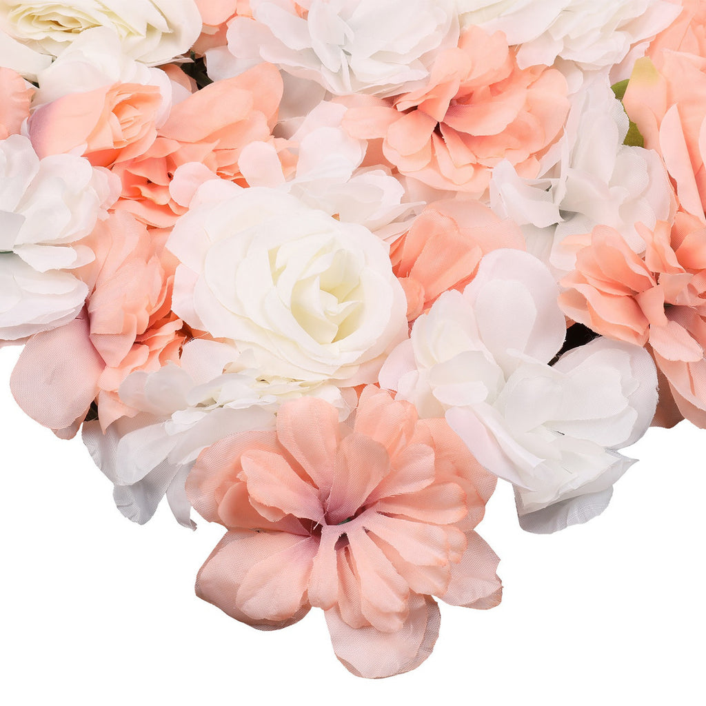 Artificial Flower Panel - White & Peach Rose x 12