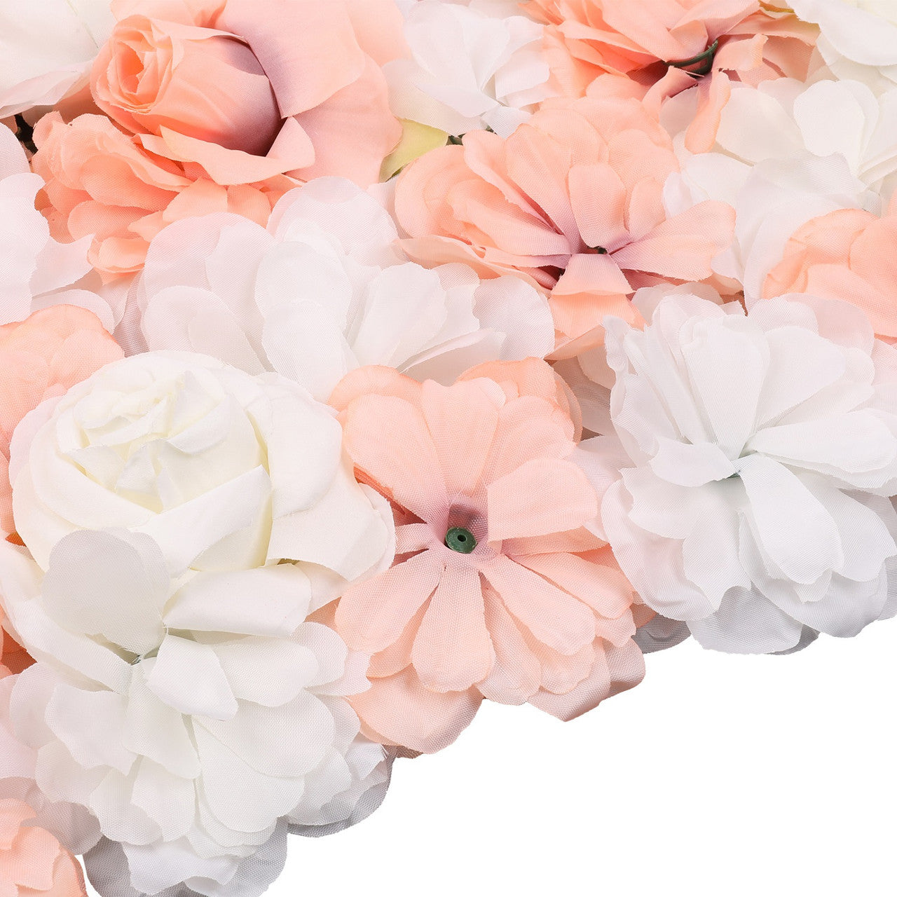 Artificial Flower Panel - White & Peach Rose