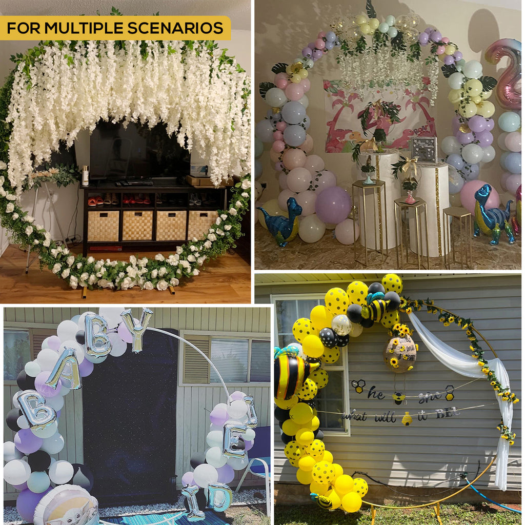 Balloon Arch Stand with Base for Floor Frame - Gold