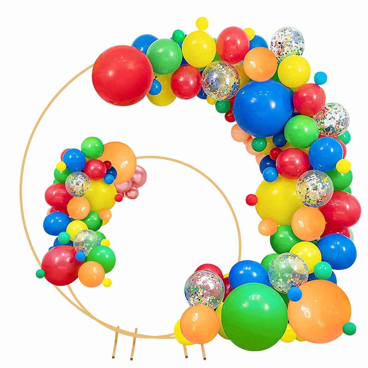Balloon Arch Stand with Base for Floor Frame - Gold