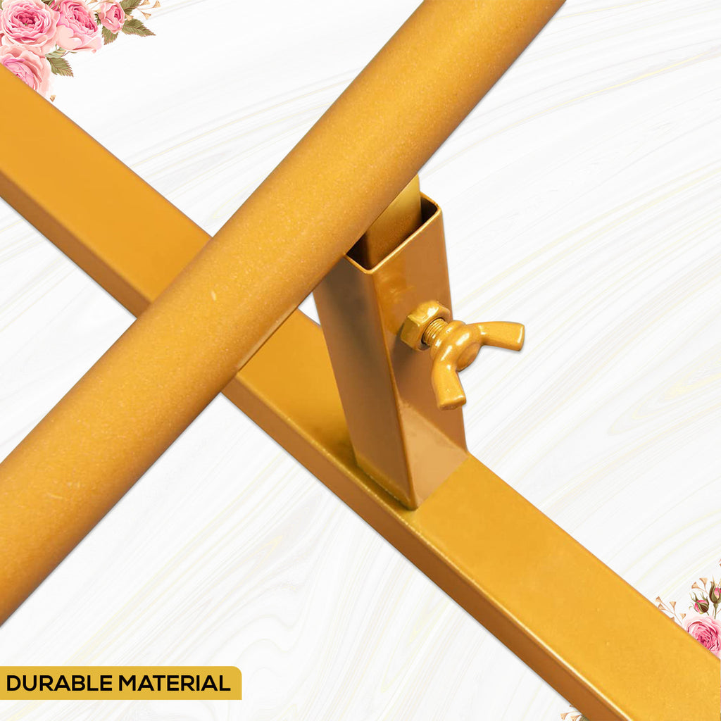 Balloon Arch Stand with Base for Floor Frame - Gold
