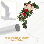 Balloon Arch Stand with Base for Floor Frame - White