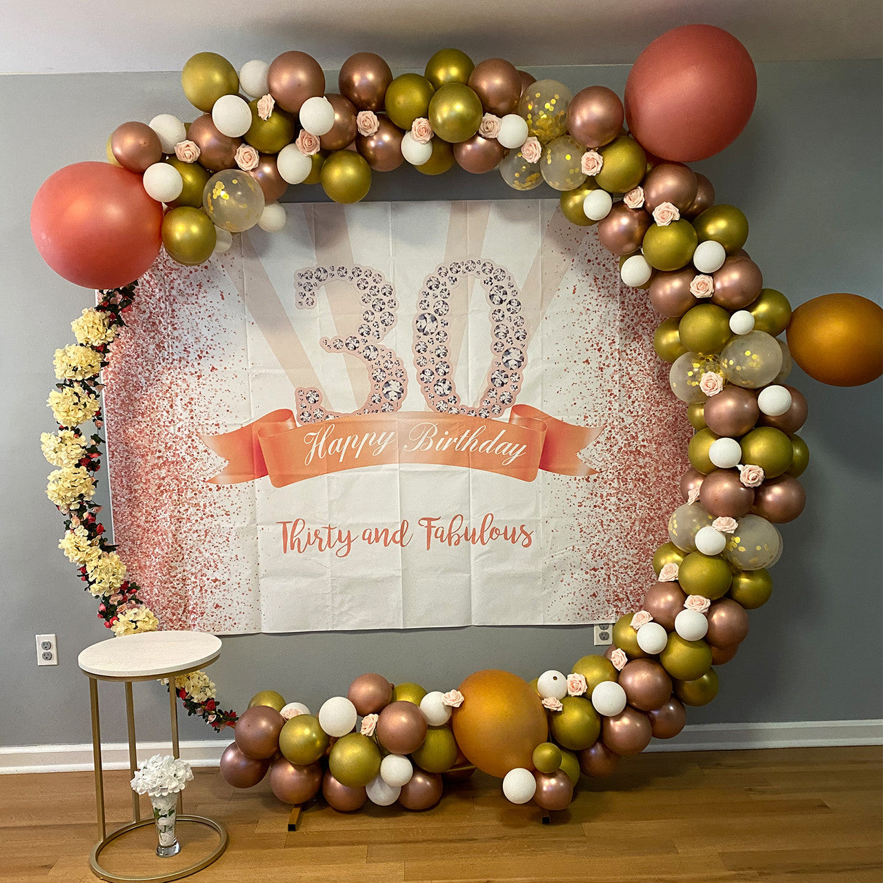Balloon Arch Stand with Base for Floor Frame - White