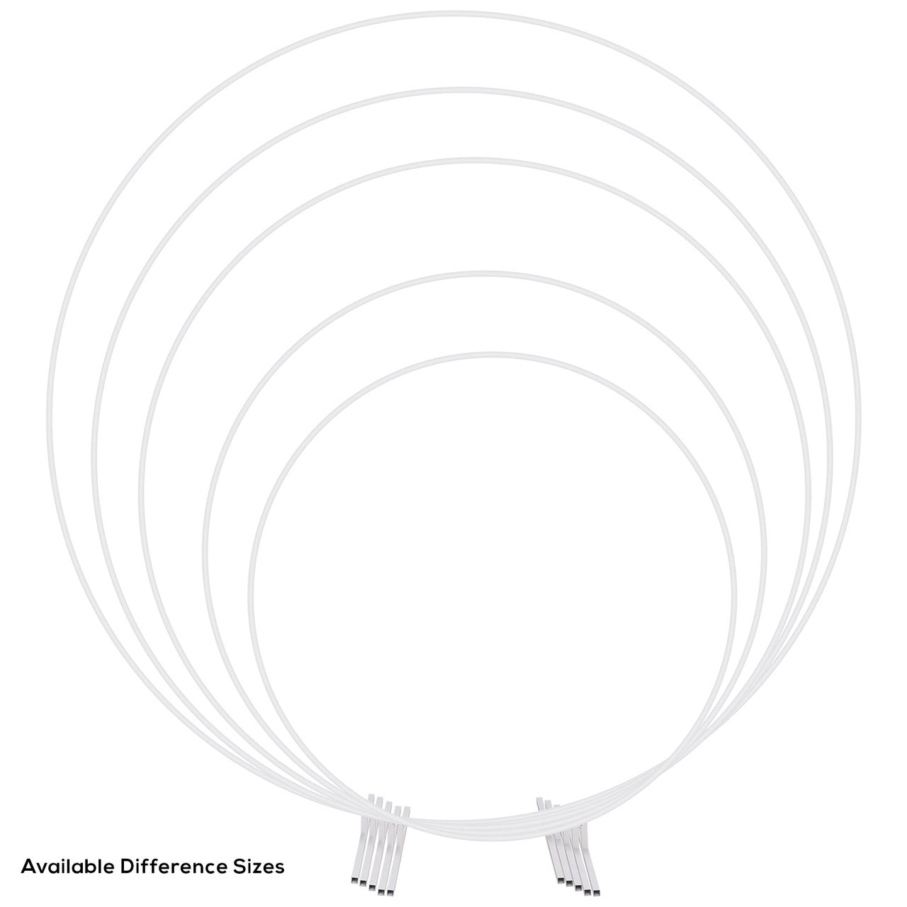 Balloon Arch Stand with Base for Floor Frame - White