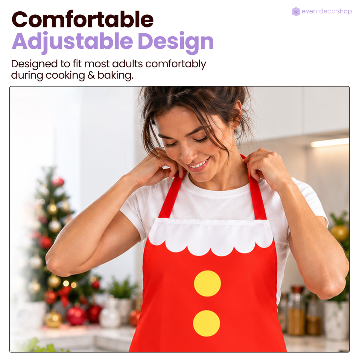 Unisex Santa Apron with 2 Bottle Pockets