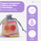 Organza Bags - 7cm x 9cm - 100pcs - Grey