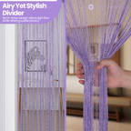 String Curtain Panel - Light Purple